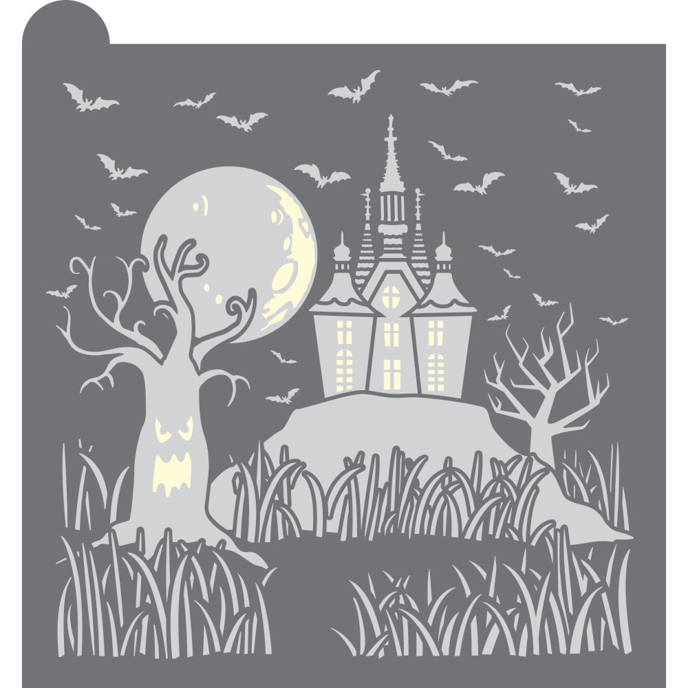 Haunted Homestead Dynamic Duos Background Cookie Stencil