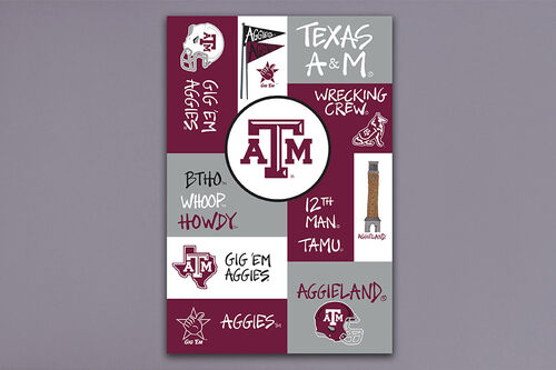 TX A&M || Collage Garden Flag