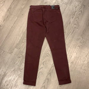 Dear John Plum Jeggings with Rolled Cuff