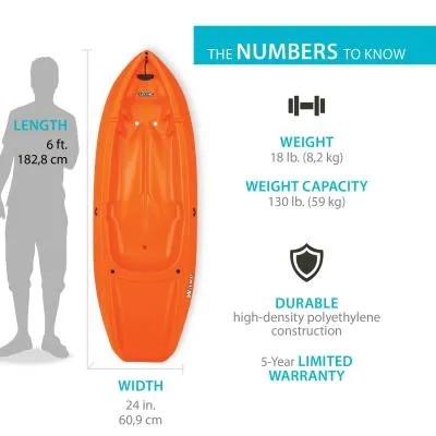 Lifetime Wave 60 Youth Kayak (Paddle Included)