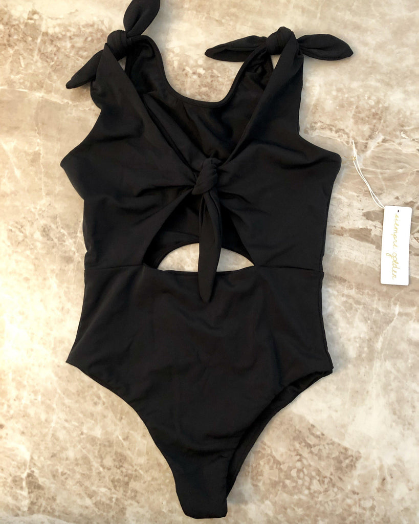 Siempre Golden Beverly Hills One Piece Swimsuit | Peek-a-Boo Cut Out ...