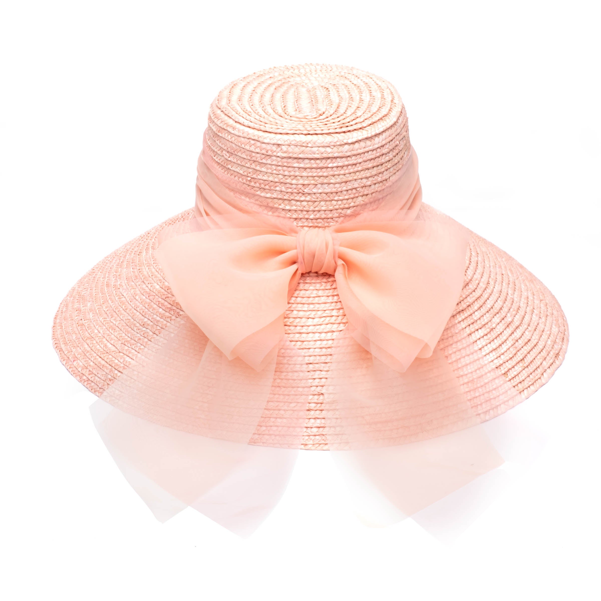 Eugenia Kim Mirabel Ombré Organza Bow Straw Sunhat (Hats,Straw Hats)