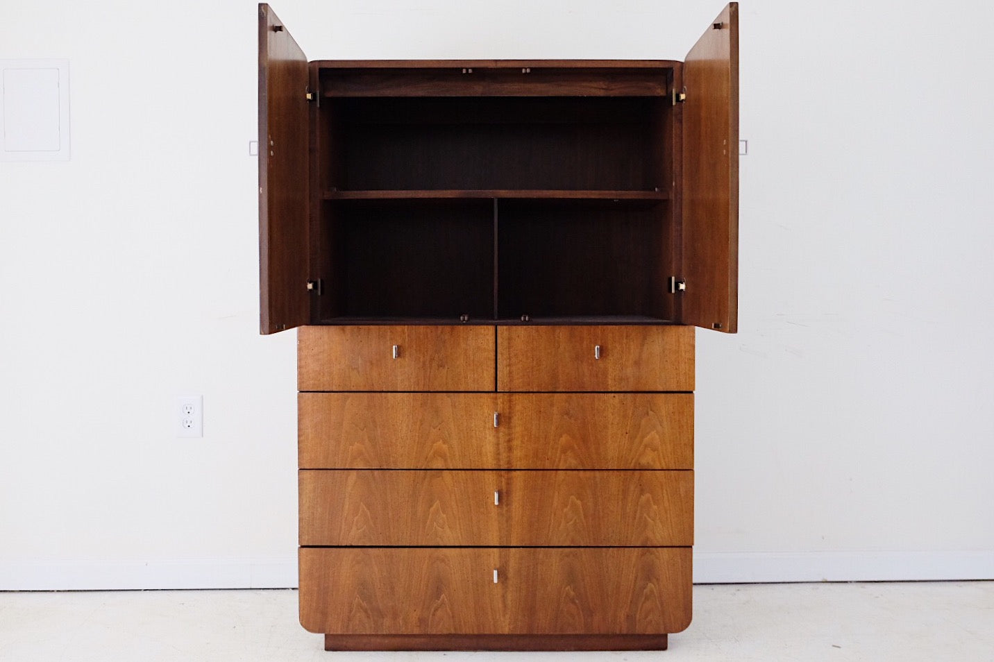 Founders Furniture Tall Dresser Only Mid Century Modern Atomic Glam Minimalistic Zen