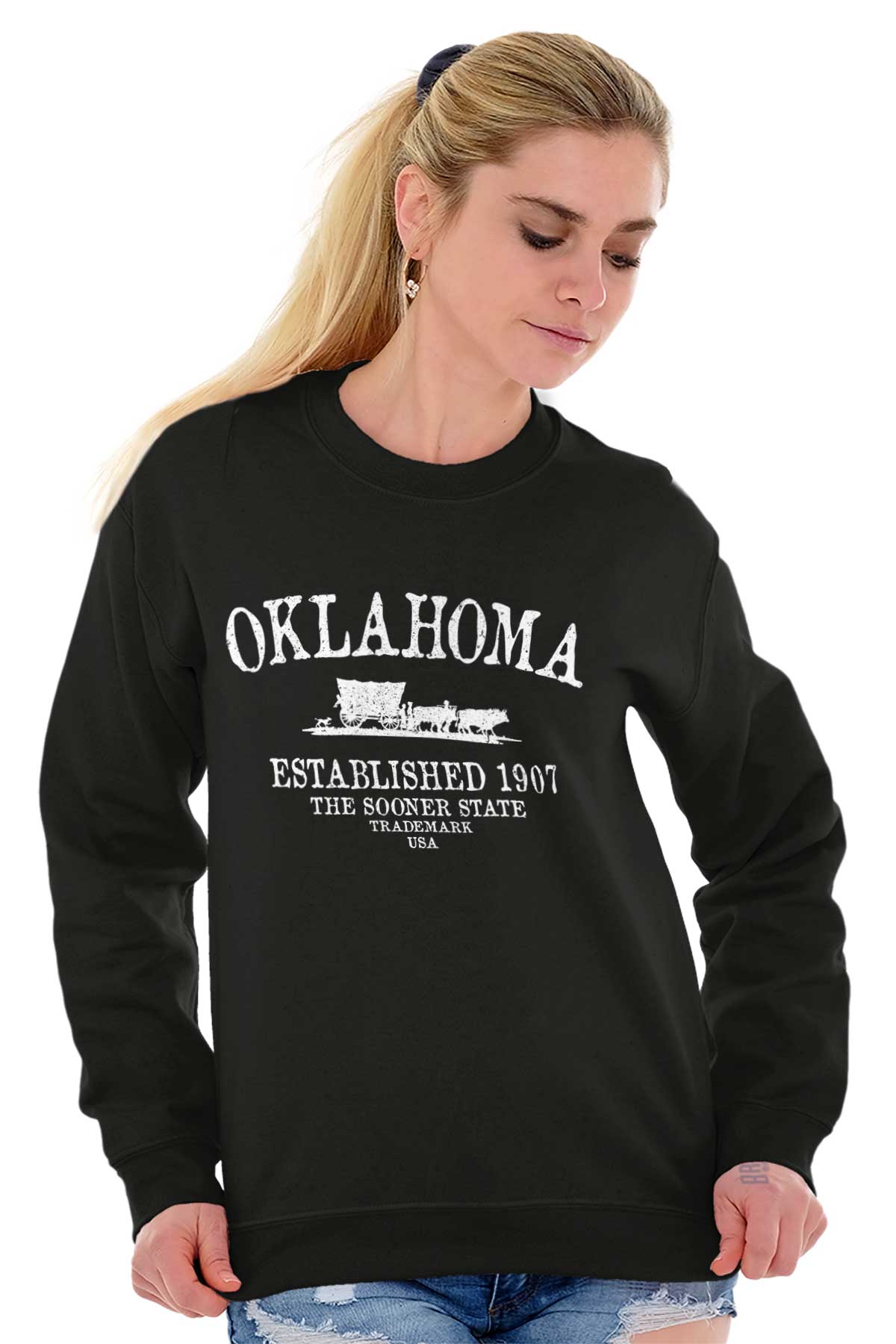 Oklahoma State Trademark Souvenir Gift Destination Location Sweatshirt ...