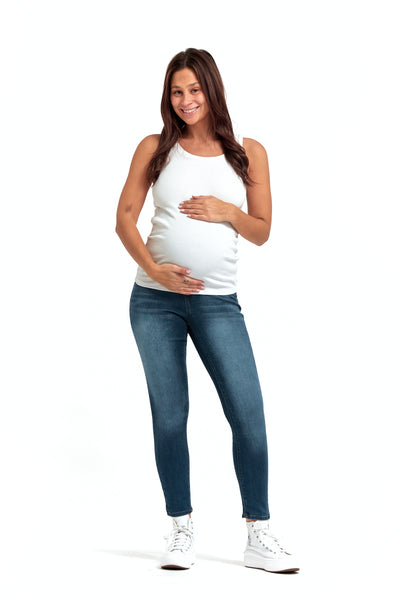 Maternity Butter Skinny w/ Bellyband in Black – 1822 Denim