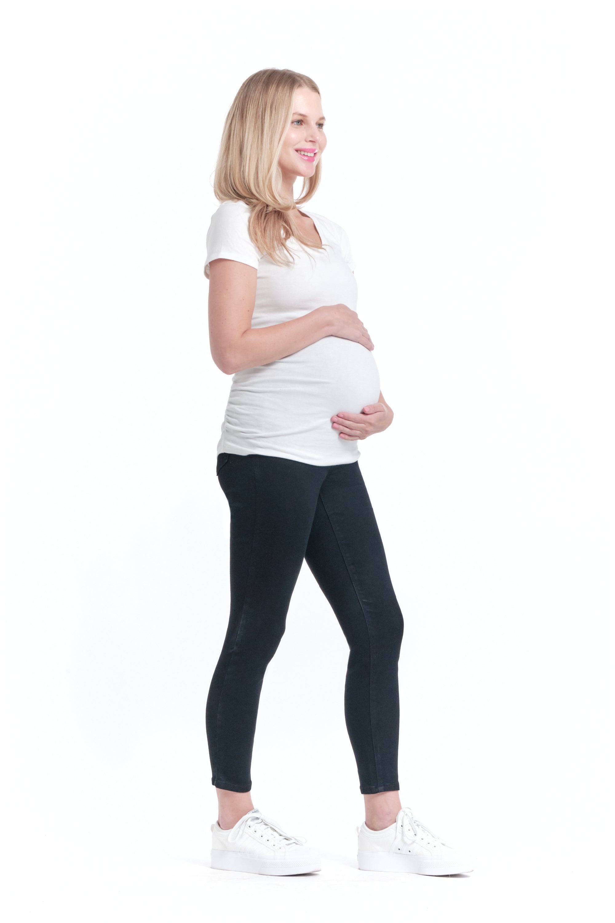 Image of Maternity Butter Skinny w/ Bellyband in Black