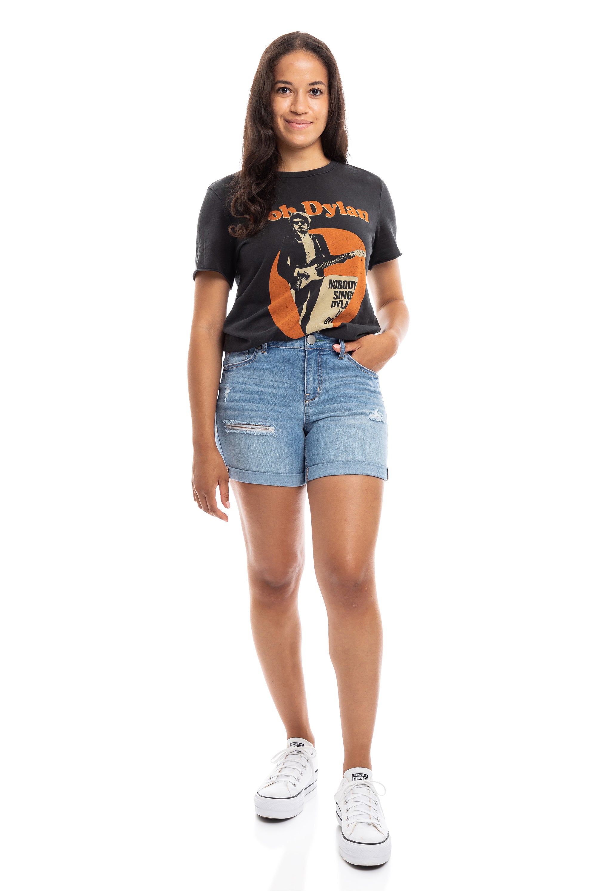 Image of Re:Denim Rolled Shorts in Denyse
