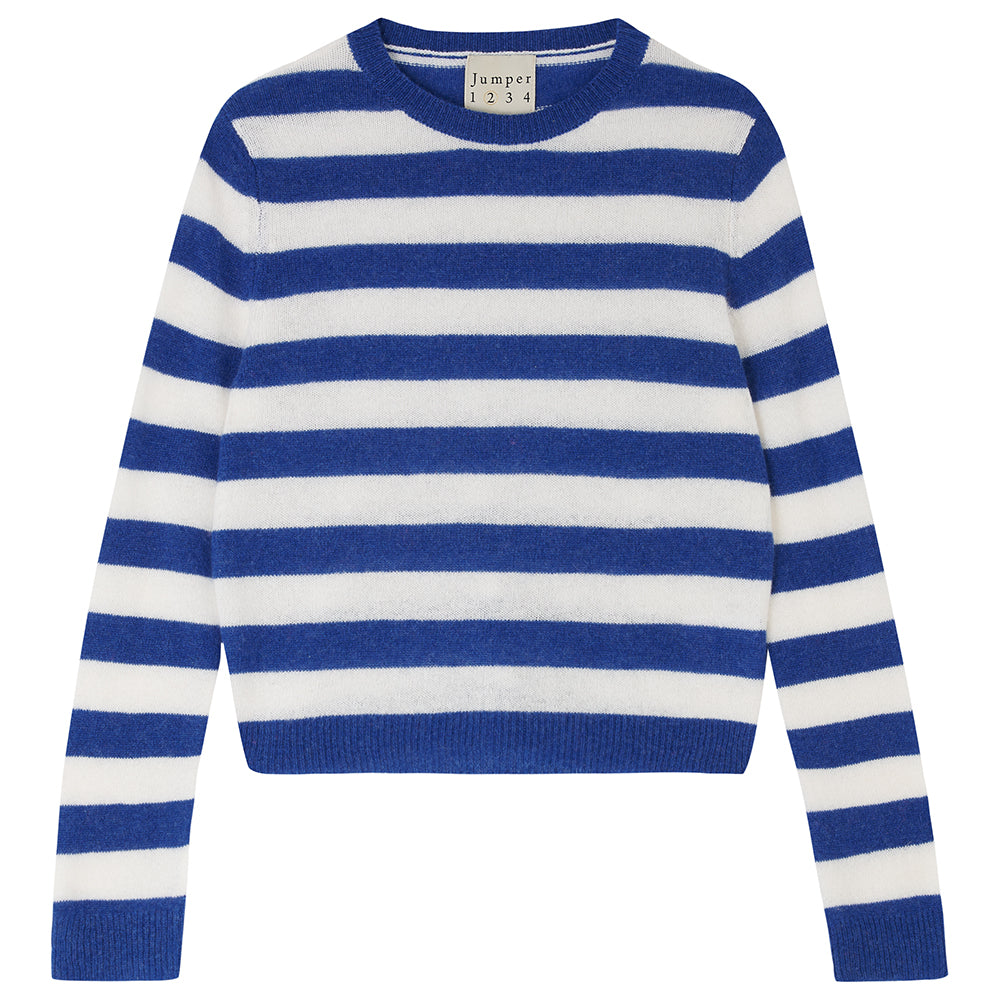 Blue & Cream Cashmere stripe – Emry boutique
