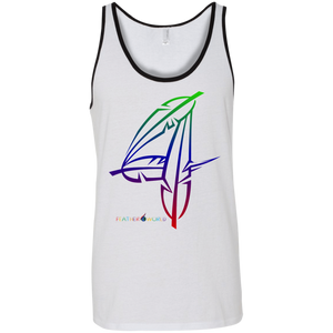 Feather Number Canvas Unisex Tank
