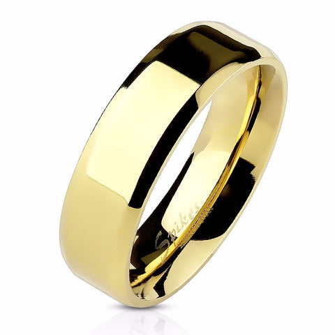 Designer Arrow Look Gold IP 316 Stainless Steel Wide Band Ring – LA NY ...