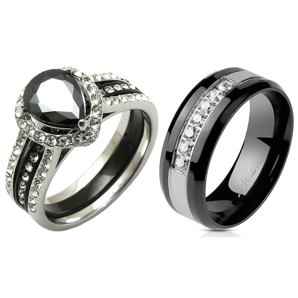 Platinum His And Hers Wedding Bands Matching Wedding Rings Couple Wedding Bands Set Anniversary Bands 6 Mm And 2 Mm