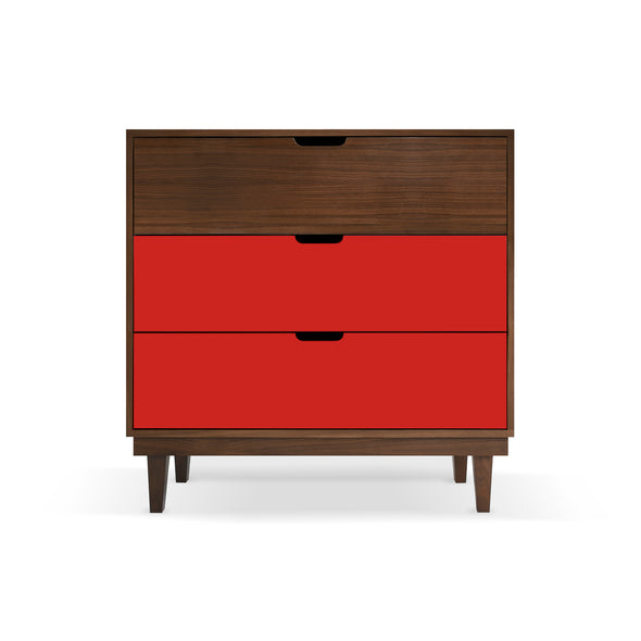 red kids dresser