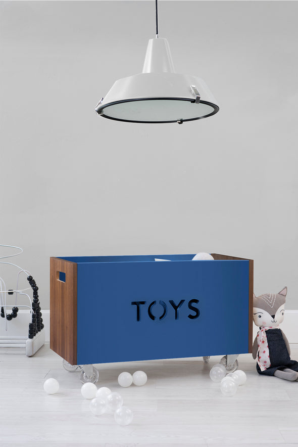 blue toy chest