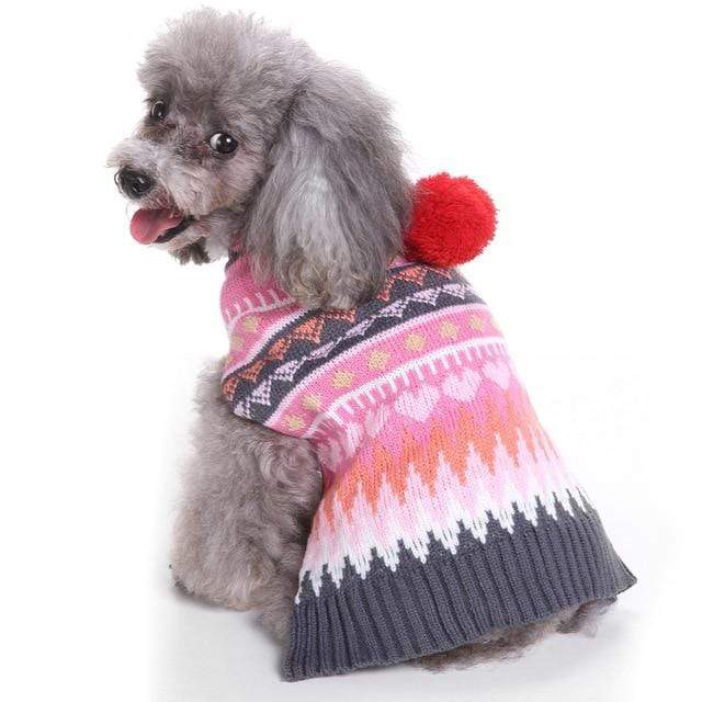 pink dog sweater small