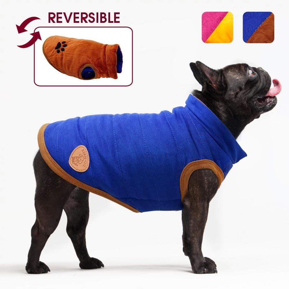 Reversible French Bulldog Winter Dog Coat Frenchie World