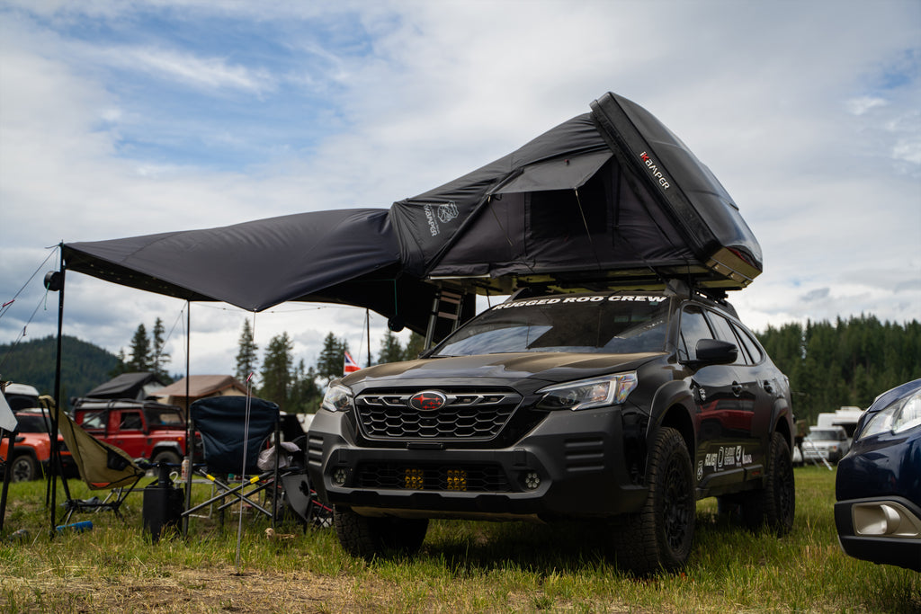 Subaru with roof top tent