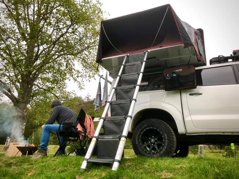 Dog ramp for roof top tent