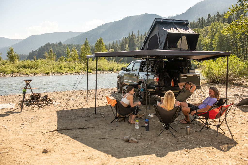 Shade coverage under the ExoShell 270 Awning