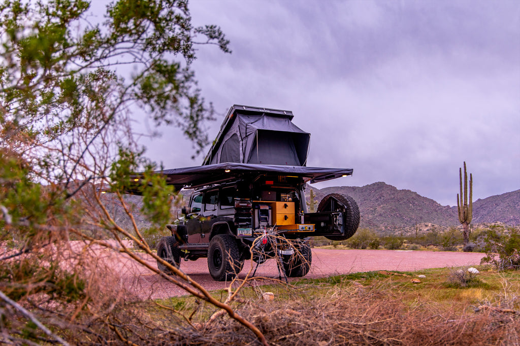 Jeep with iKamper BDV at Sunset