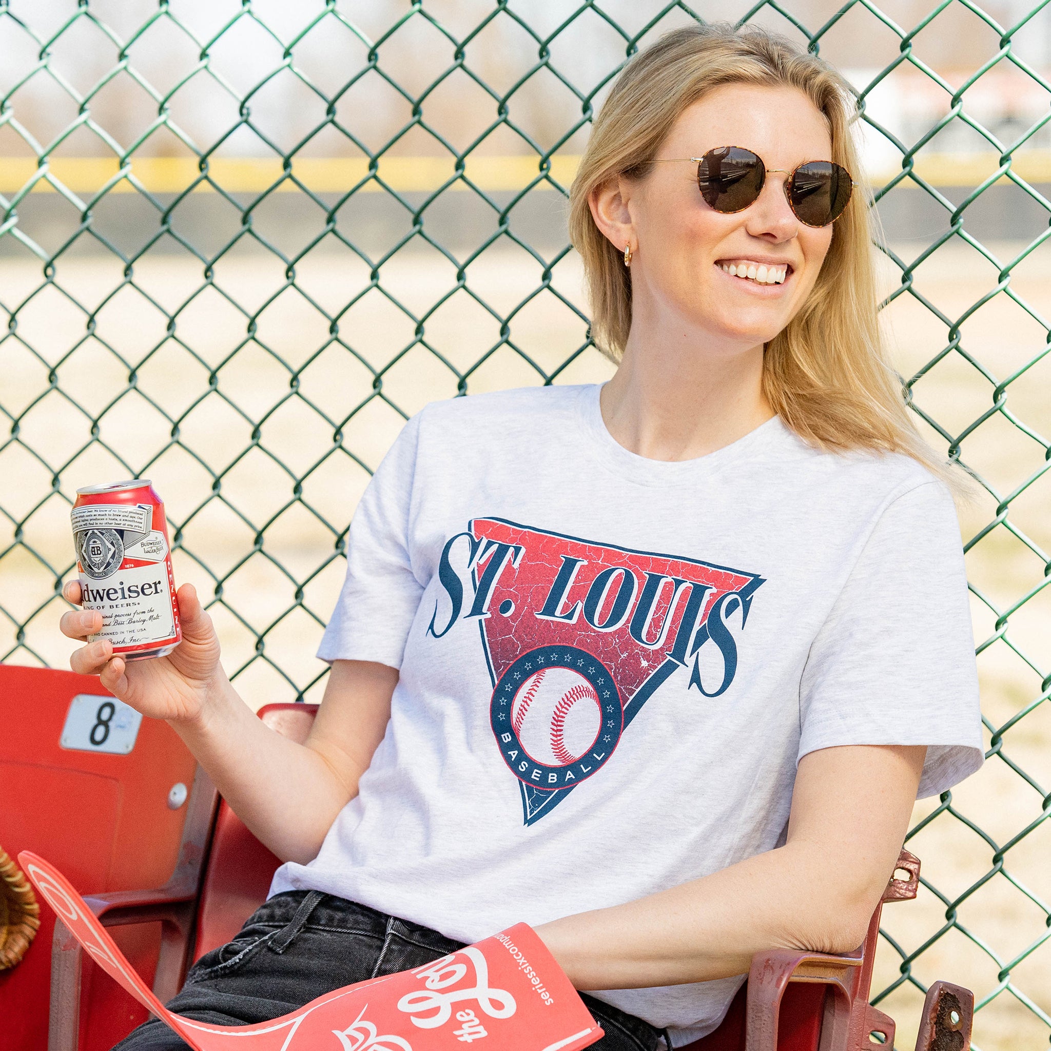 Vintage St. Louis Baseball Player Short Sleeve Unisex T-Shirt - Ivory