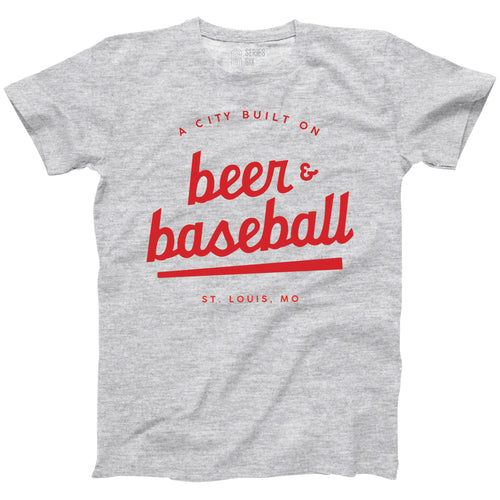 St. Louis Pro Baseball Apparel | St. Louis A Drinking Town with A Baseball Problem Shirt Short Sleeve / Large / Red