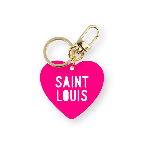 Saint Louis Heart Keychain - Light Pink – Series Six