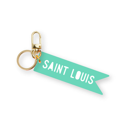 St. Louis Skyline Leather Keychain - Brown – Series Six