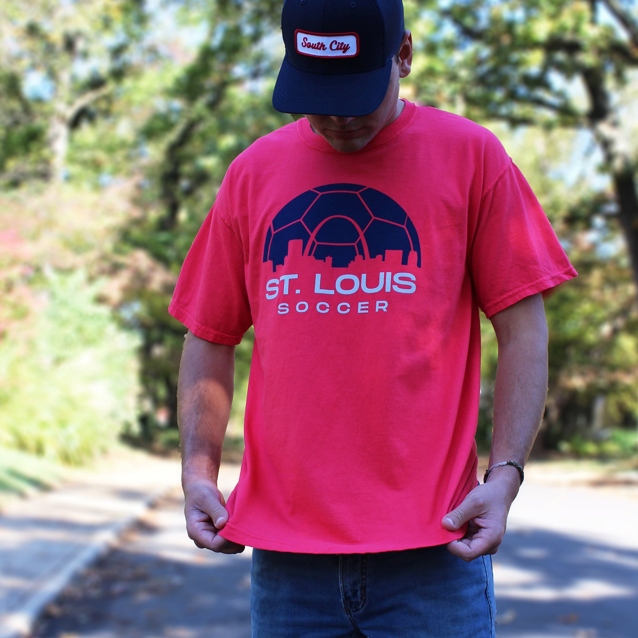 St. Louis Puff Unisex Short Sleeve T-Shirt - Red – Series Six