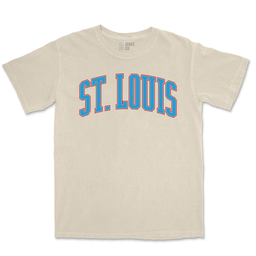 Retro St. Louis Arch Unisex Short Sleeve T-Shirt - Light Blue – Series Six