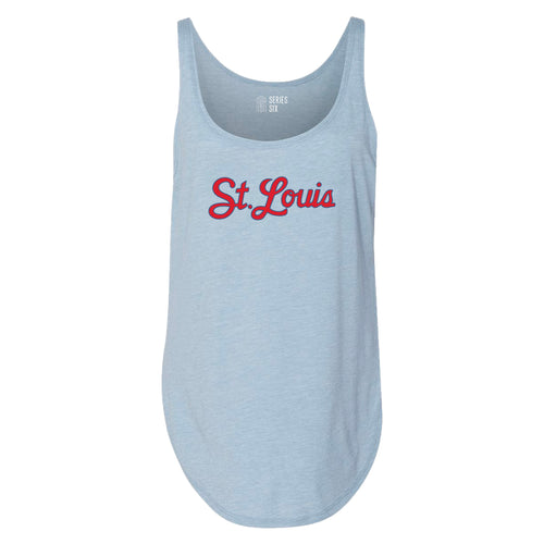 St Louis Cardinals Women's Script LS Tee