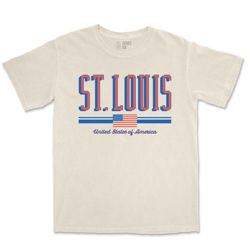 St. Louis Puff Unisex Short Sleeve T-Shirt - Red – Series Six