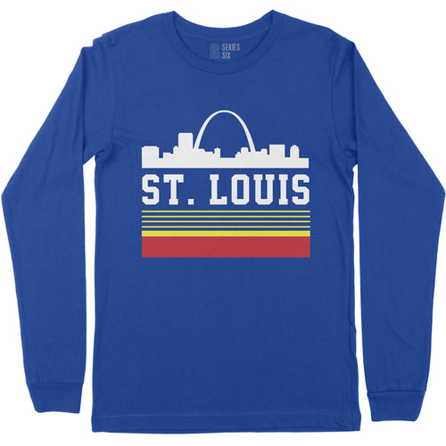 Retro St. Louis Arch Unisex Short Sleeve T-Shirt - Light Blue – Series Six