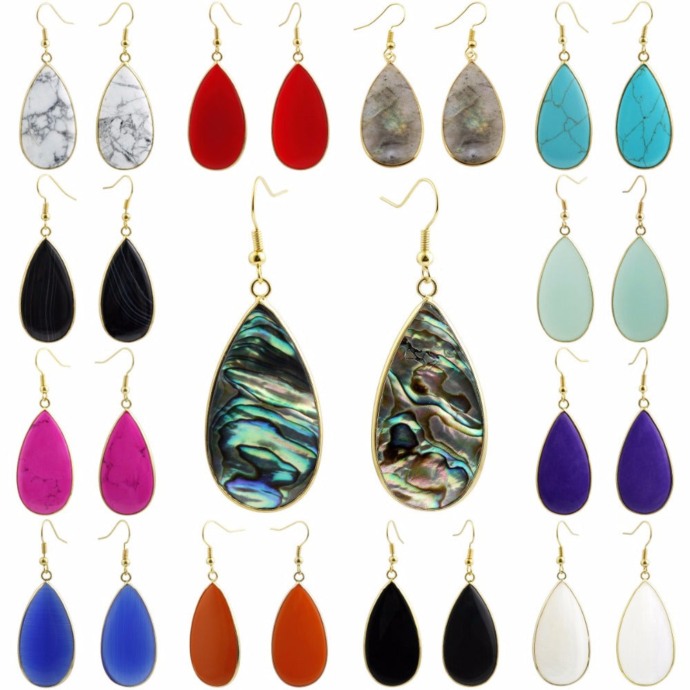 Teardrop Healing Chakra Stone Dangle