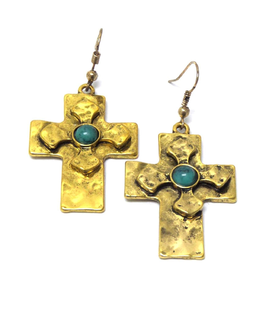 Fashion Trendy Textured Metal Cross 