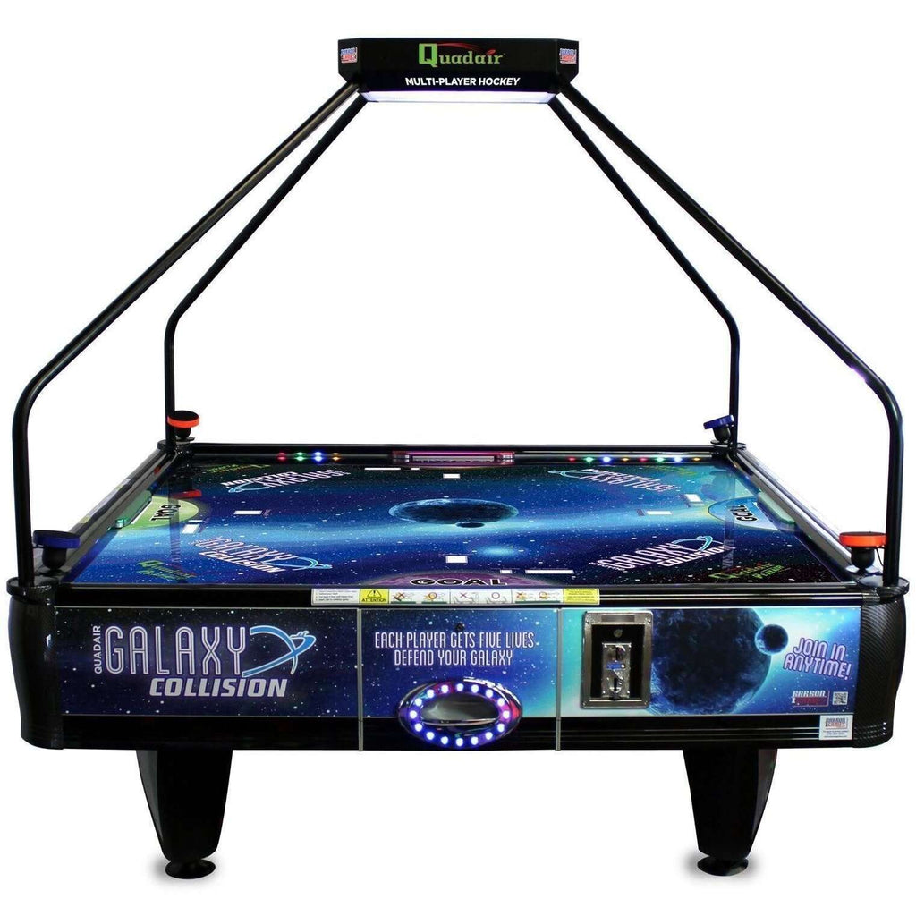 Barron Games Galaxy Collision Quadair Air Hockey Table With Led