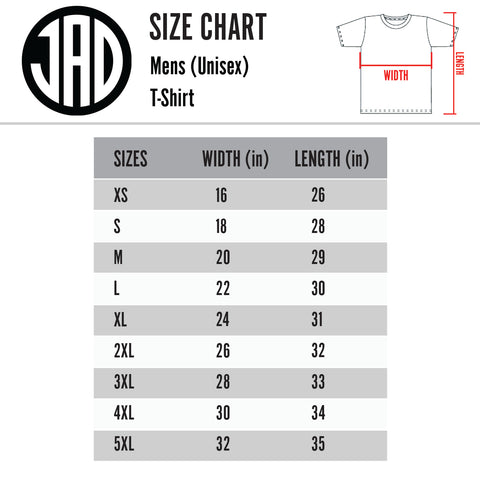 Size Charts – Jad Is Rad