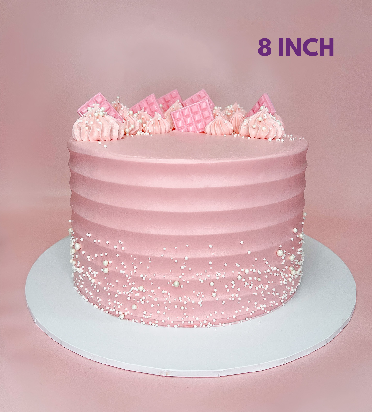 Baby Pink Buttercream Simple Cake – Cake Creations By Kate™