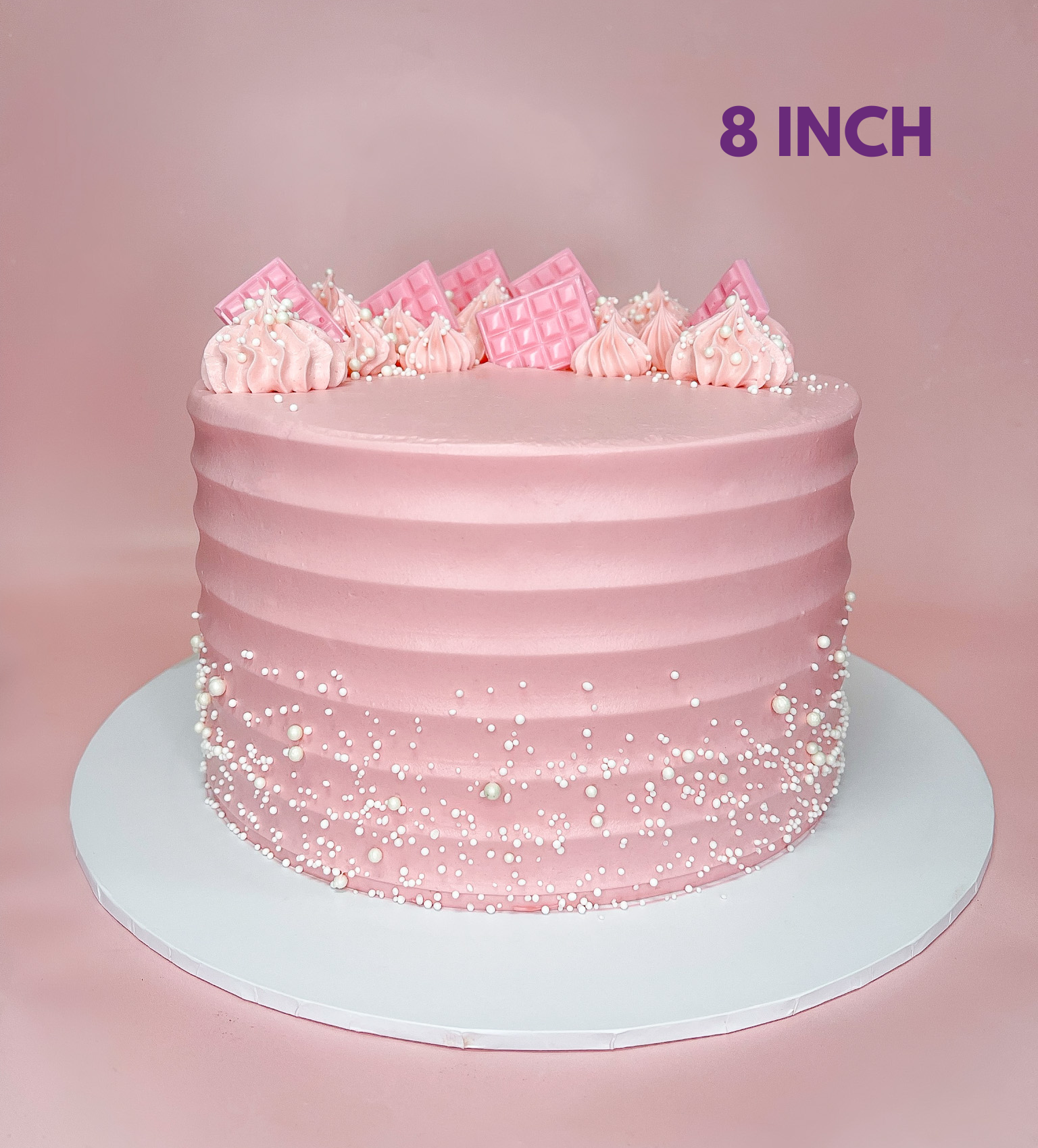 Baby Pink Buttercream Simple Cake – Cake Creations by Kate™