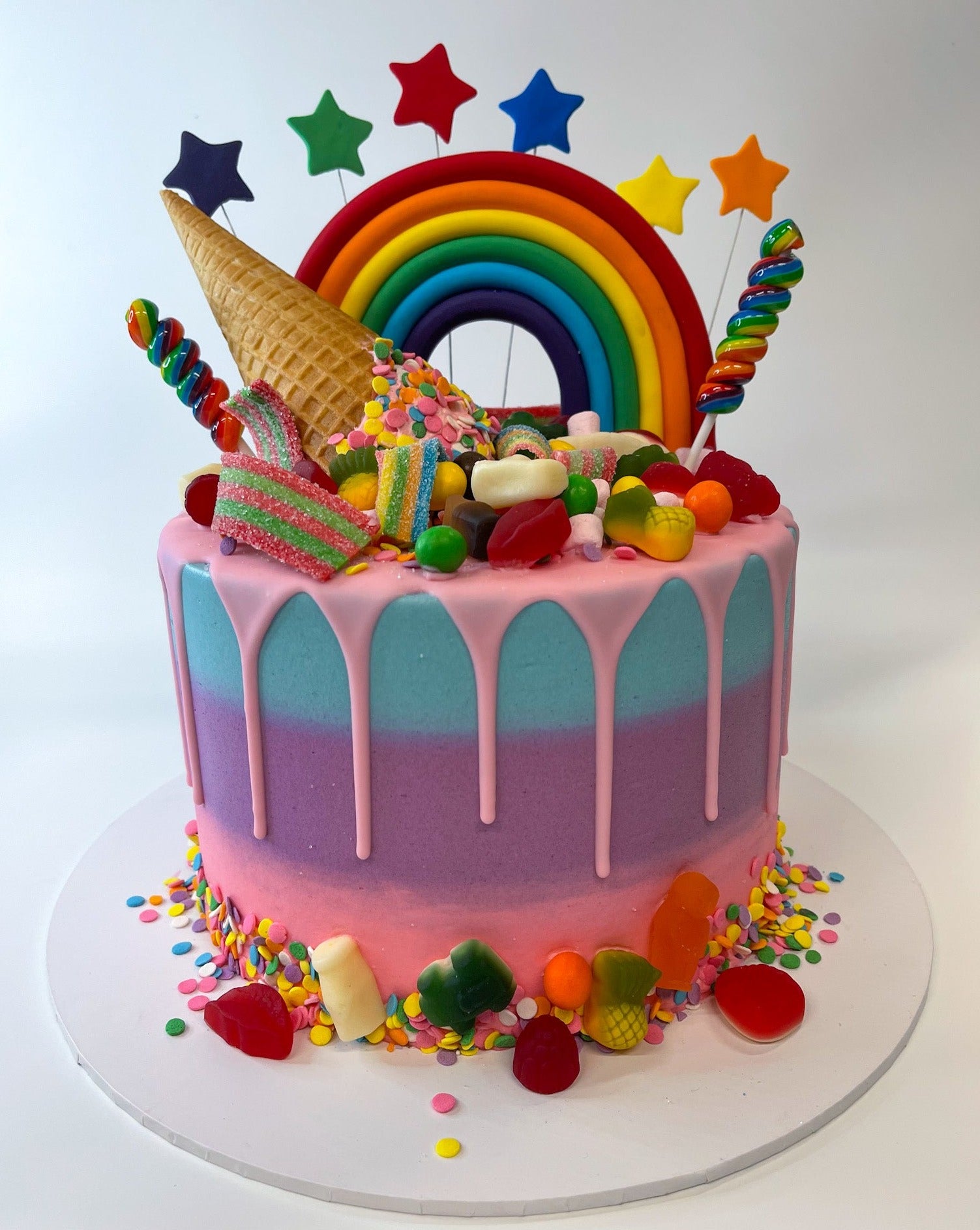 Rainbow Ombre Buttercream Candy Wonderland Speciality Cake Cake Creations By Kate™