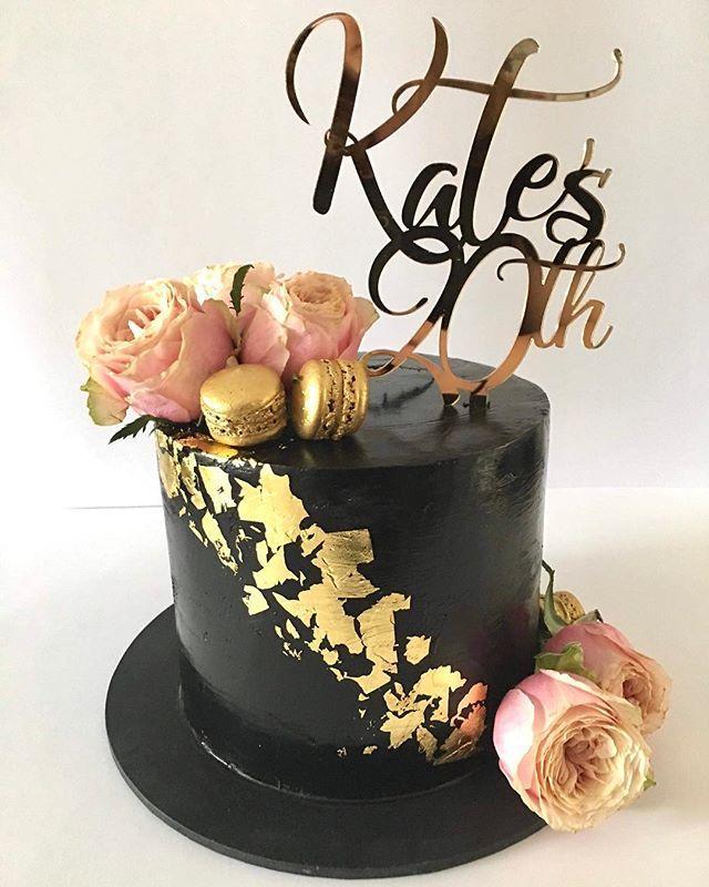 Black and Gold Extended Height Speciality Cake – Cake Creations by Kate™