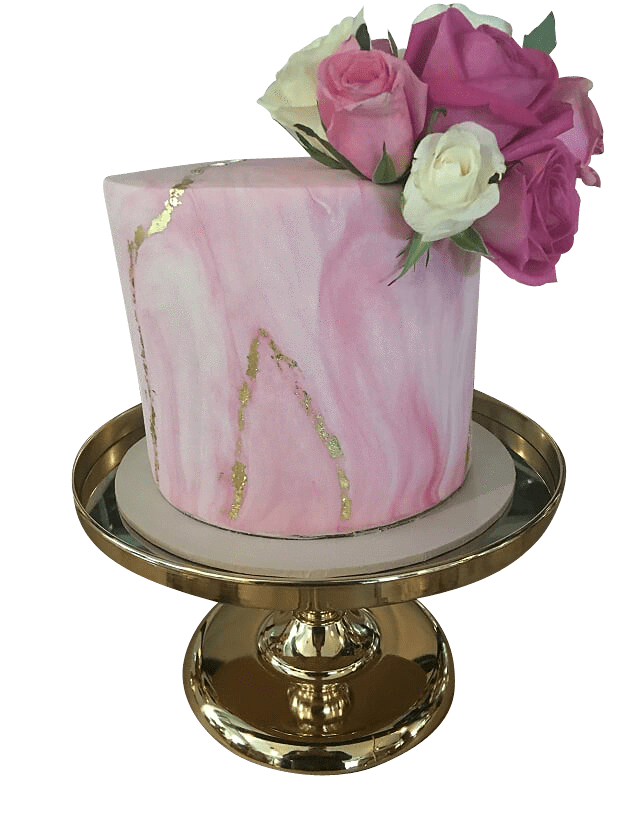 Pink And Gold Marble Fondant Extended Height Speciality Cake Cake Creations By Kate