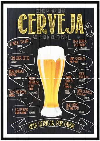 UMA CERVEJA, POR FABOR Tin Metal Sign Man Cave, Shed-Garage & Bar Sign