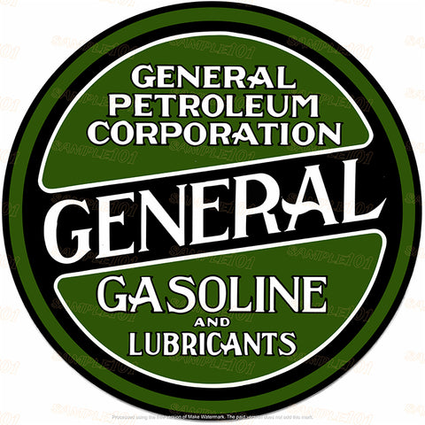 GASOLINE LUBRICANTS Retro/ Vintage Round Metal Sign Man Cave, Wall Home Décor, Shed-Garage, and Bar