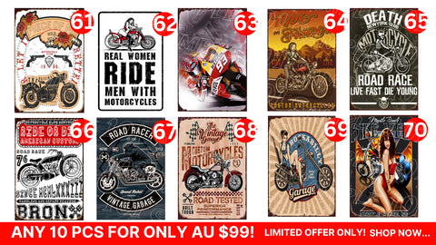 Bulk Buy-Motorcycle Signs