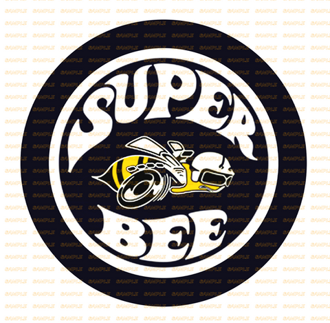 SUPER BEE DARK Retro/ Vintage Round Metal Sign Man Cave, Wall Home Décor, Shed-Garage, and Bar