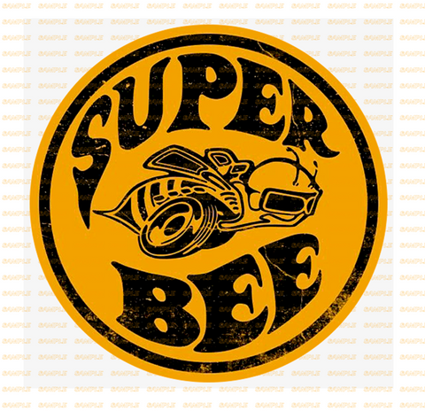 THE SUPER BEE Retro/ Vintage Round Metal Sign Man Cave, Wall Home Décor, Shed-Garage, and Bar