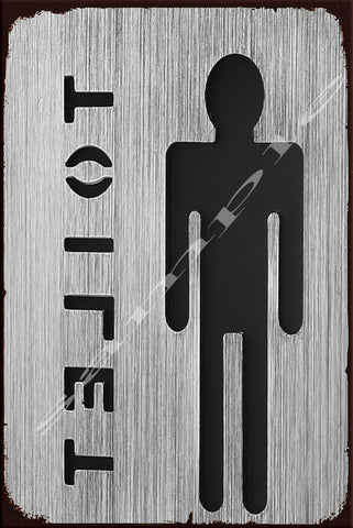 TOILET FOR MEN Retro/ Vintage Home Décor, Shed-Garage and Bar Tin Metal Sign