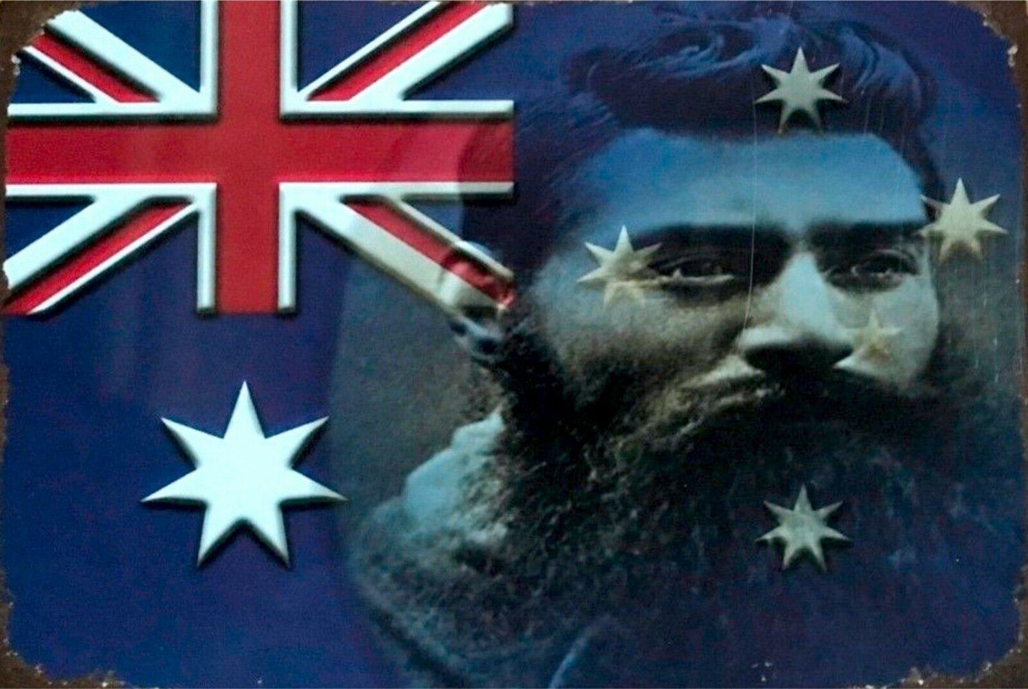 Ned Kelly Outlaw Kelly Gang New Tin Metal Sign Man Cave 40x30cm Tinsignfactoryaustralia 