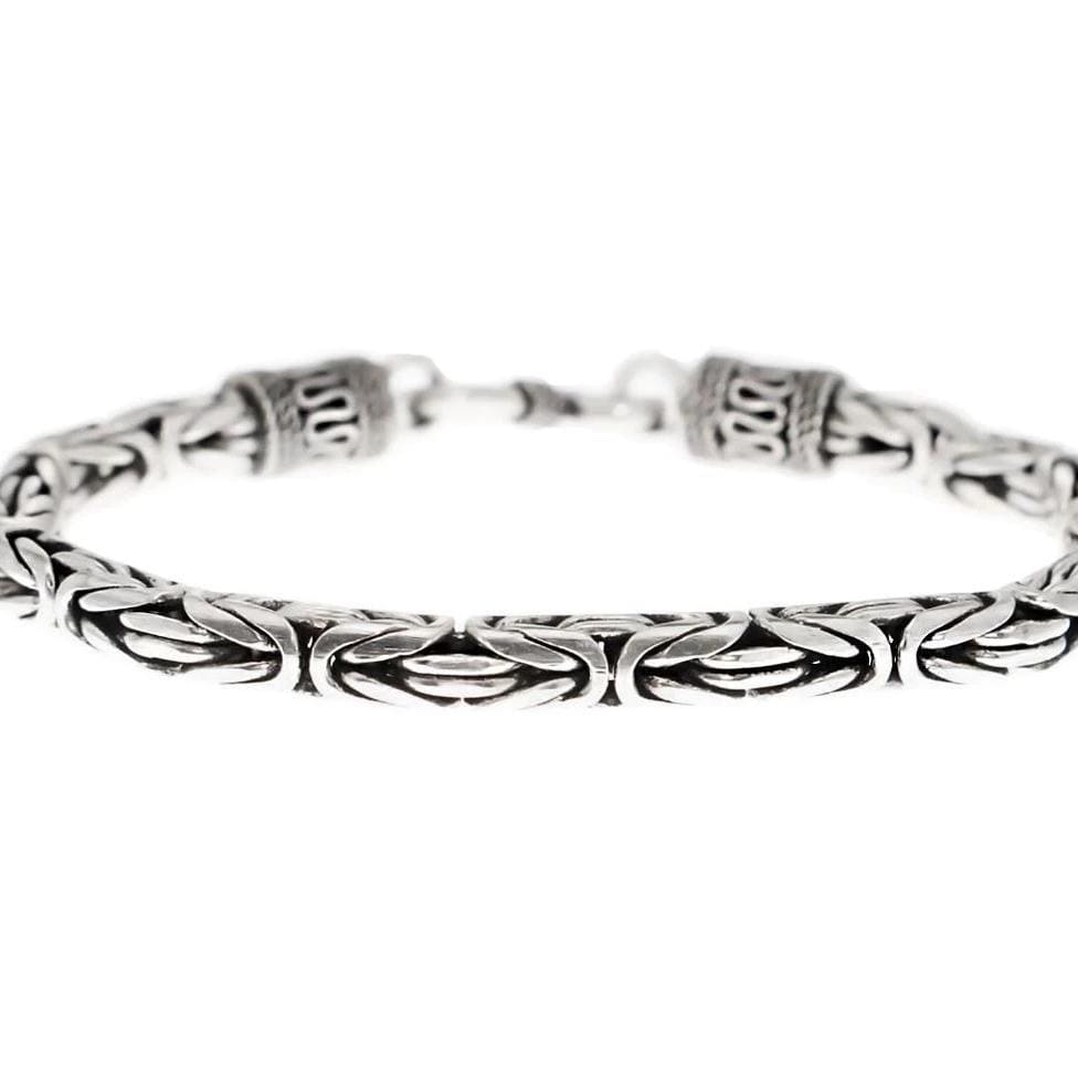 100 Party Wear 50gm Men Silver Bracelet Size 6 Inch Length