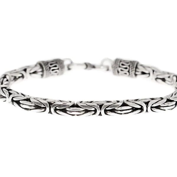 925 Sterling Silver Byzantine Bracelet - Norse Spirit
